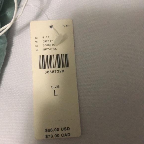 ❤️ L ❤️ NWT Anthro Reversible Ruched Tank Halter Keyhole Back Button - Picture 7 of 9